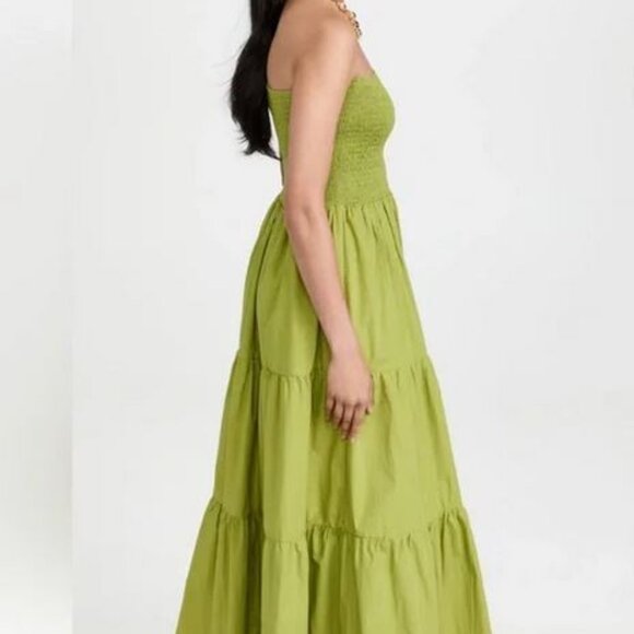 Pistachio Green Assymetrical Maxi Dress - Picture 2 of 7